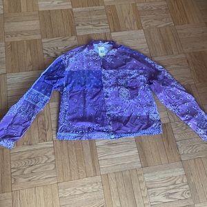 Brand New Never Worn MNML Bandana Trucker Shirt - Purple XXL